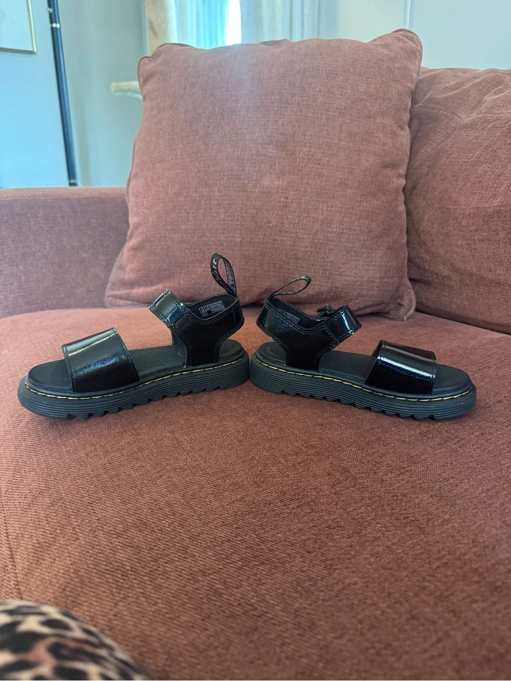 Kid’s Dr. Marten’s Buckle J Black Holographic Sandals- Children’s Size 13